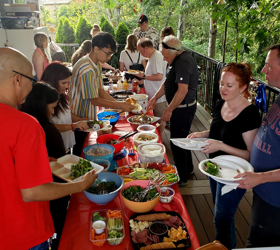 The buffet line