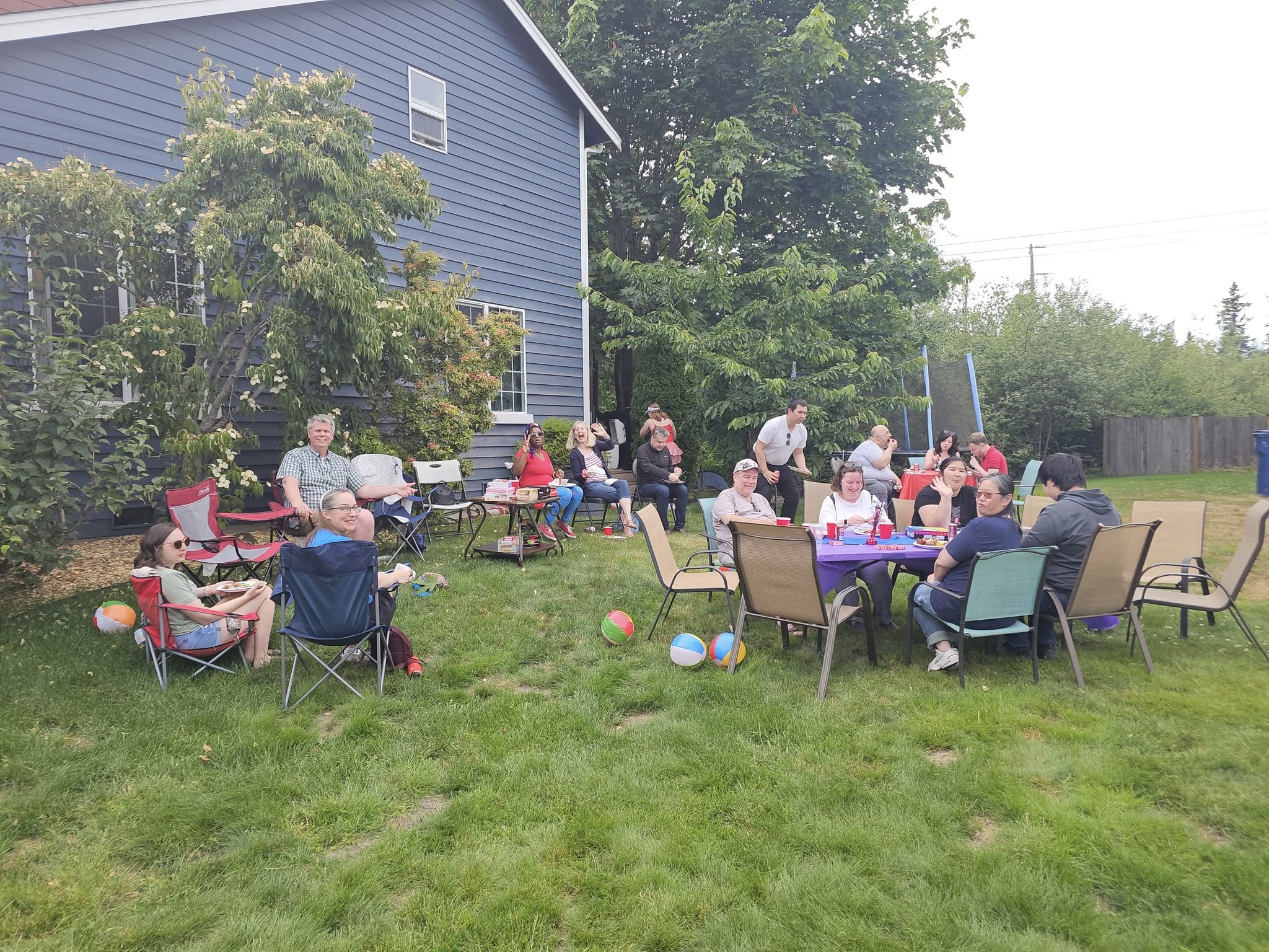 Hanging out on the lawn